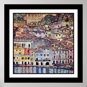 Póster Gustav Klimt - Malcesine no Lago de Garda Itália