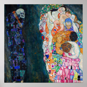 Poster Gustav Klimt - Morte e Vida