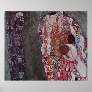 Poster Gustav Klimt - Morte e Vida