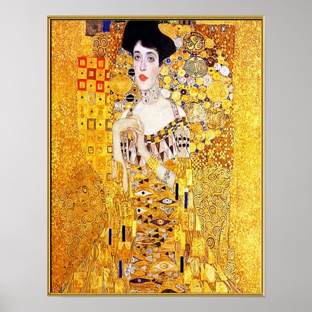 Poster Gustav Klimt - Mulher Dourada (Frente)