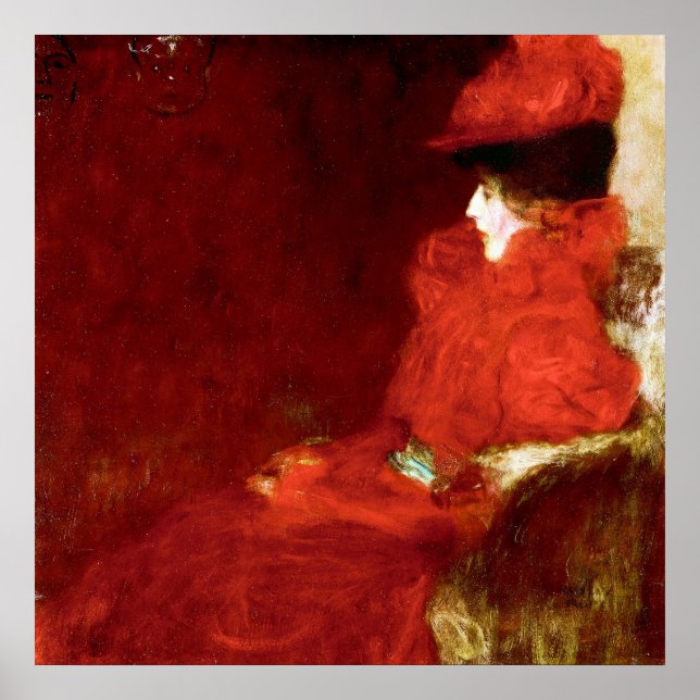 Poster Gustav Klimt, MULHER NUMA POLTRONA (Frente)
