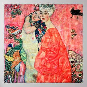 Poster Gustav Klimt - Mulheres Amigas