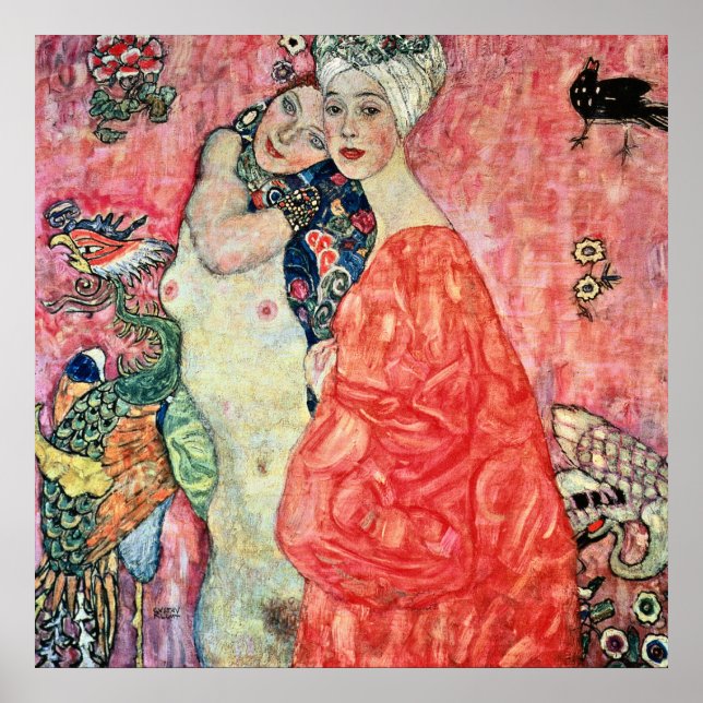 Poster Gustav Klimt - Mulheres Amigas (Frente)