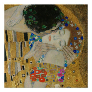 Póster Gustav Klimt O Beijo