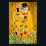 Poster Gustav Klimt O Beijo<br><div class="desc">Poster com a pintura a óleo de Gustav Klimt com folha de ouro The Kiss (1908). Um homem e uma mulher,  vestindo cores ouros brilhantes,  adoravelmente abraçando e beijando num campo de flores. Um presente de excelente para fãs de Arte Nouveau e de Arte Austríaca.</div>