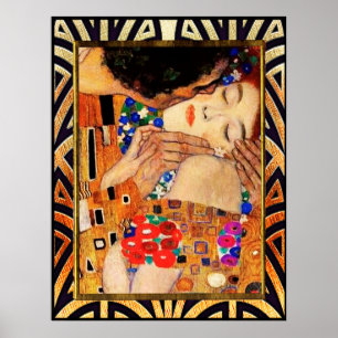 Poster Gustav Klimt - O Beijo
