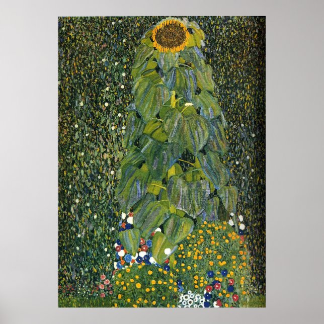 Póster Gustav Klimt "O Girassol" (Frente)