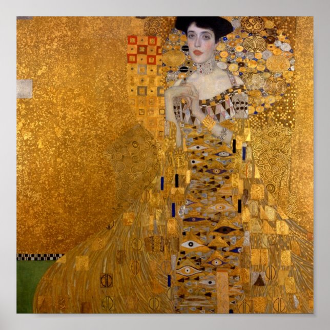 Poster Gustav Klimt // Retrato de Adele Bloch-Bauer (Frente)