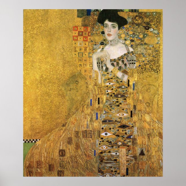Poster Gustav Klimt - Retrato De Adele Bloch Bauer (Frente)