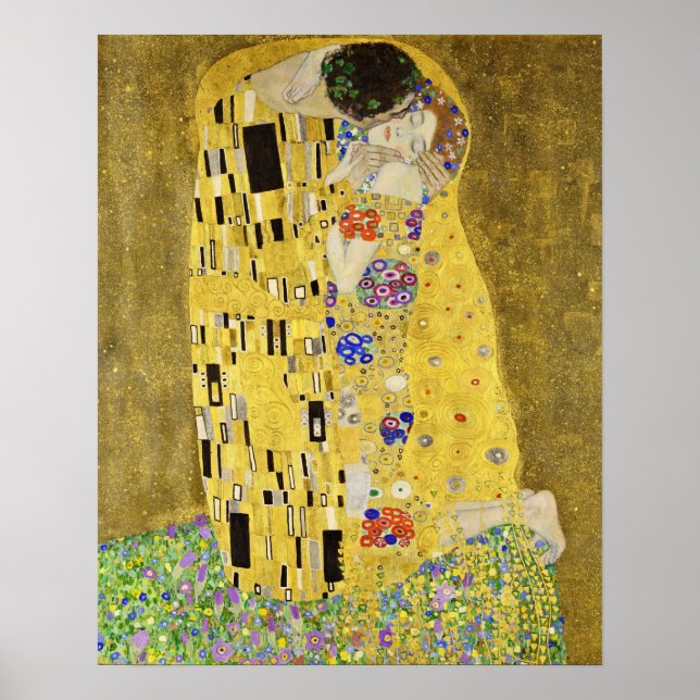 Poster Gustav Klimt - The Biss (Frente)
