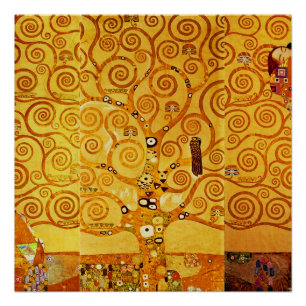 Póster Gustav Klimt Tree of Life: Art Nouveau Symbolista