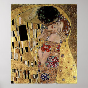 Póster Gustav Klimt's The Kiss Detail (circa 1908)