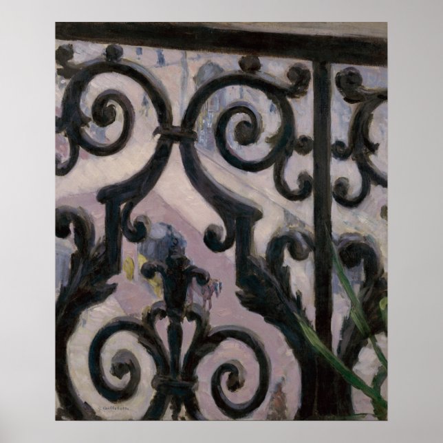 Póster Gustave Cailebotte | Vista de uma Balconha (Frente)