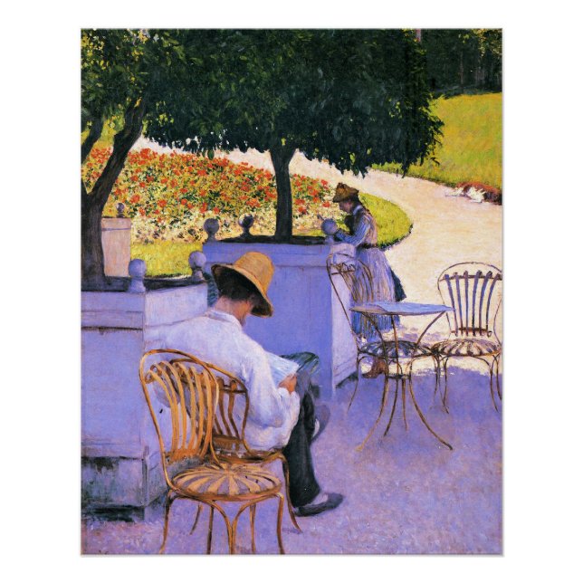 Póster Gustave Caillebotte - As Árvores Laranja (Frente)