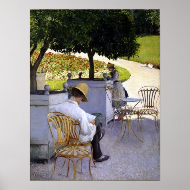 Poster Gustave Caillebotte As Árvores Laranja (Frente)