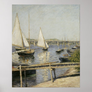 Póster Gustave Caillebotte - Barcos à vela em Argenteuil
