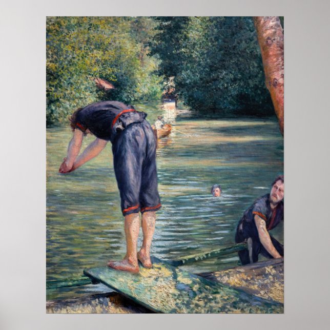 Poster Gustave Caillebotte - Bathers, Banco dos Yerres (Frente)