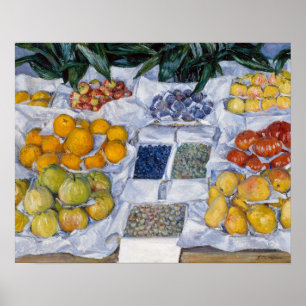 Poster Gustave Caillebotte - Fruta exibida em um suporte