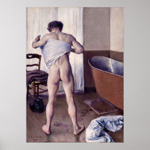 Poster Gustave Caillebotte - Homem em seu Banho