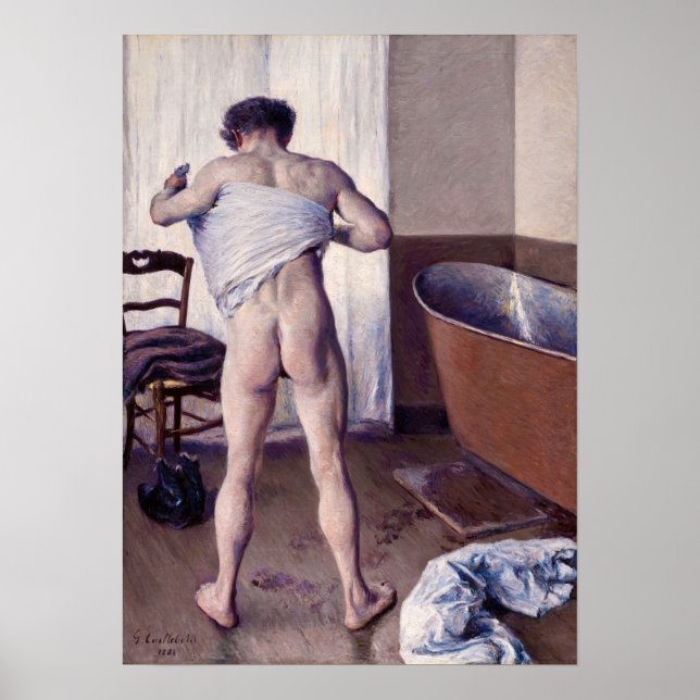 Poster Gustave Caillebotte - Homem em seu Banho (Frente)
