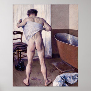 Poster Gustave Caillebotte - Homem em seu Banho