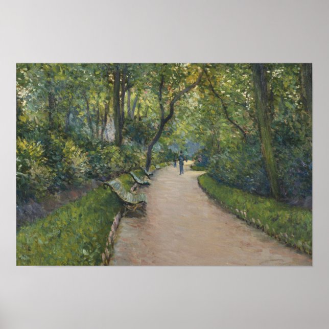 Póster Gustave Caillebotte - Le Parc Monceau (Frente)