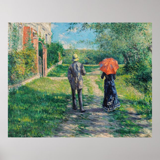 Poster Gustave Caillebotte - O Caminho Uphill (Frente)
