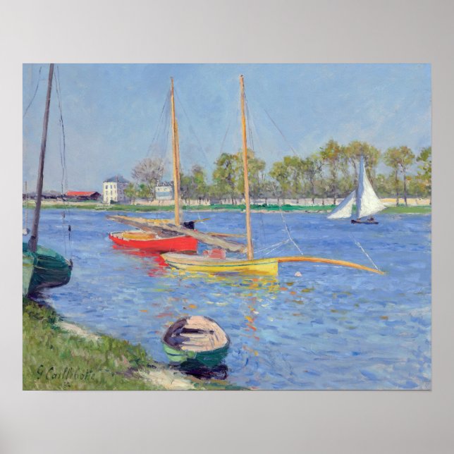 Poster Gustave Caillebotte - O Sena em Argenteuil (Frente)