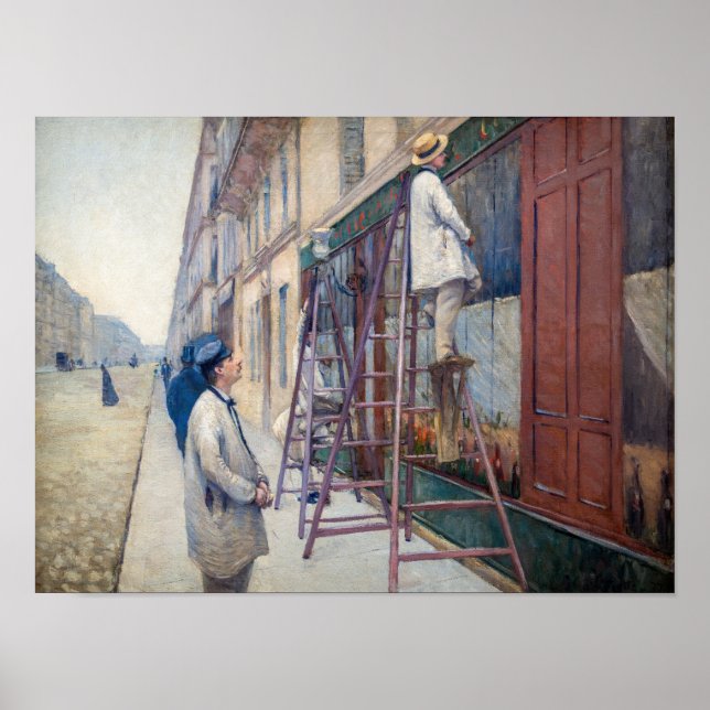 Poster Gustave Caillebotte - Os Pintores Da Casa (Frente)