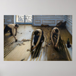 Poster Gustave Caillebotte - Os Rasquetes de Soalho