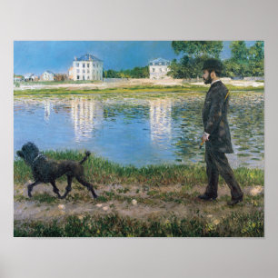 Póster Gustave Caillebotte - Richard Gallo e seu cão