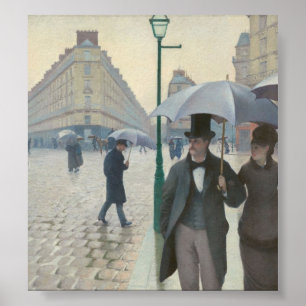 Póster Gustave Caillebotte - Rua Paris;Dia de Chuva
