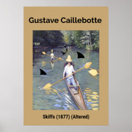 Poster Gustave Caillebotte: Skiffs (1877) (Alterado)