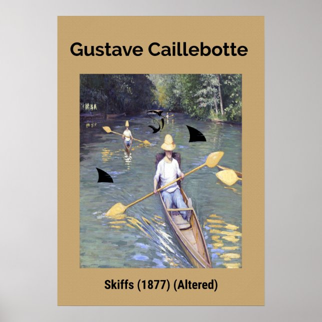 Poster Gustave Caillebotte: Skiffs (1877) (Alterado) (Frente)