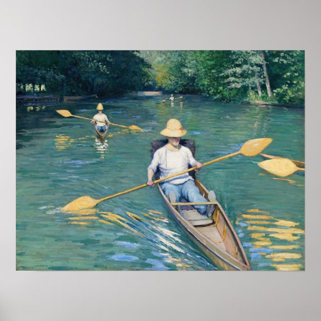 Poster Gustave Caillebotte - Skiffs nos Yerres (Frente)