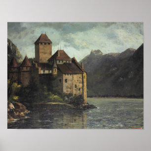 Poster Gustave Courbet - castelo de Chillon