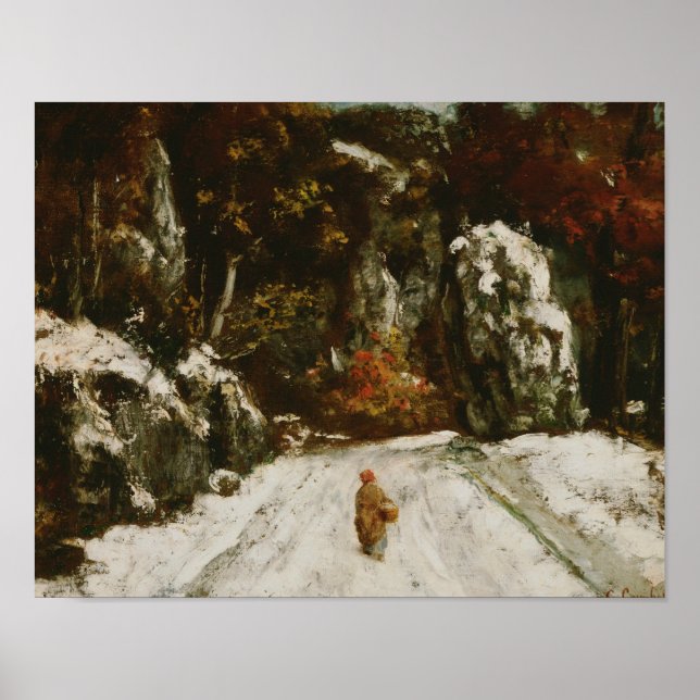 Póster Gustave Courbet - Inverno no Jura (Frente)