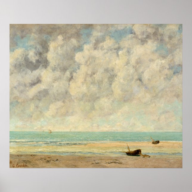 Poster Gustave Courbet | Mar Calmo (Frente)