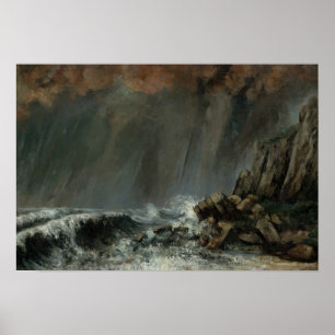 Póster Gustave Courbet - Marine: O Waterspout