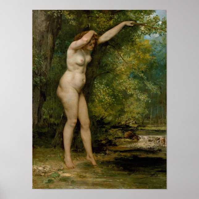 Póster Gustave Courbet | O Jovem Bather (Frente)