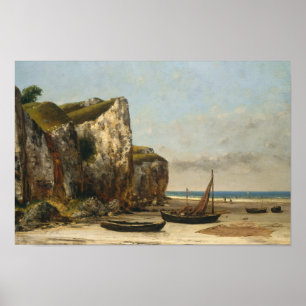 Póster Gustave Courbet - Praia na Normandia