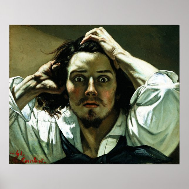 Poster Gustave Courbet  - Self Portrait (Frente)
