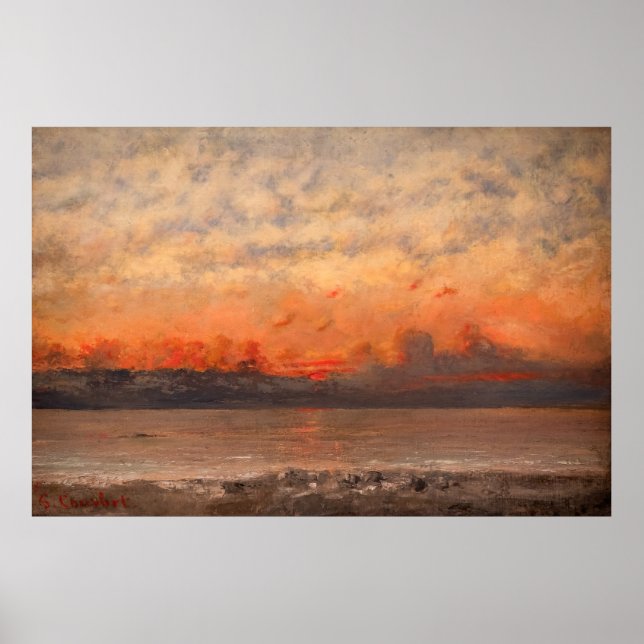 Poster Gustave Courbet - Sunset (Frente)