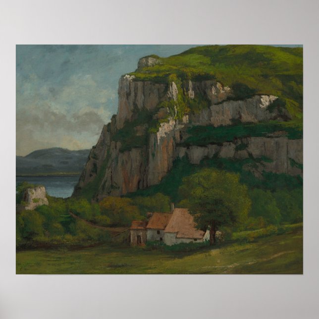 Poster Gustave Courbet - The Rock of Hautepierre (Frente)