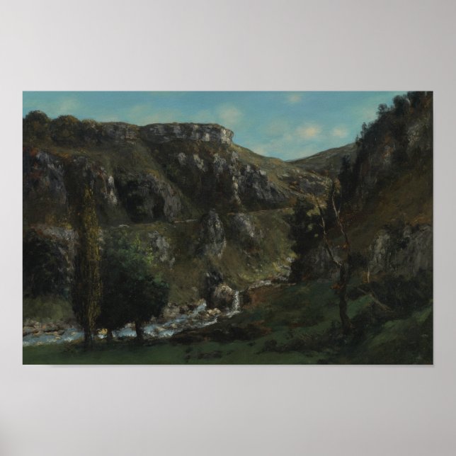 Póster Gustave Courbet - Vale de Laloue (Frente)