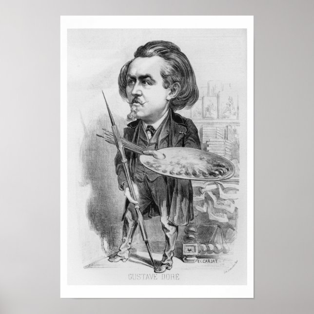 Poster Gustave Dore (1832-83), caricatura de Le Boulev (Frente)