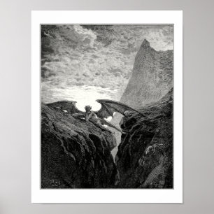 Póster Gustave Dore: Agora noite seu curso começou