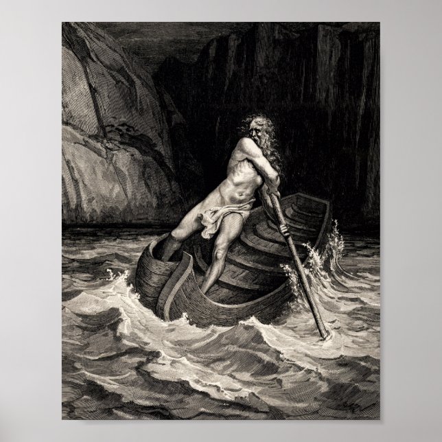 Poster Gustave Doré - Caron Rears/Dante's Inferno (Frente)
