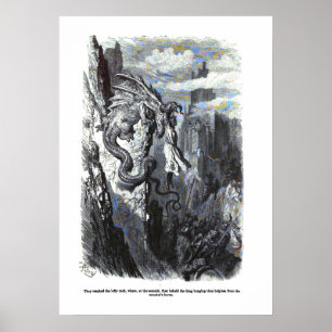 Poster Gustave Dore do mito do dragão