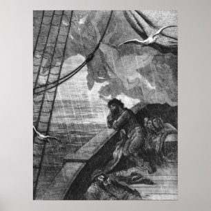 Poster Gustave Dore Engrave Rima do Antigo Mariner